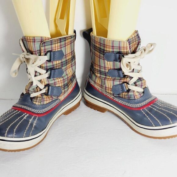 Sorel Women's Tivoli US 6 Waterproof Plaid Laced Winter Snow Boots NL 1857-028 - Picture 6 of 12